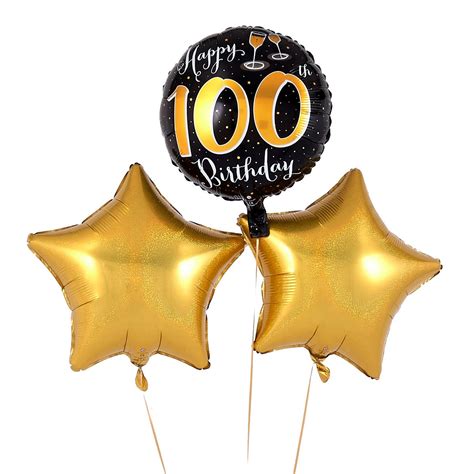 Buy Happy 100th Birthday Gold Balloon Bouquet The Perfect T For