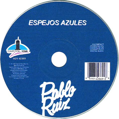 Car Tula Cd De Pablo Ruiz Espejos Azules Portada