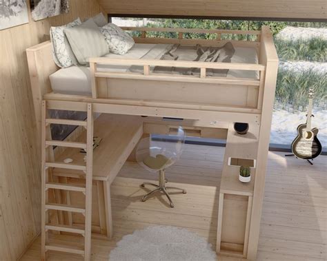 Diy Sleep And Study Full Loft Bed Plans Loft Bed Plans Diy Loft Bed