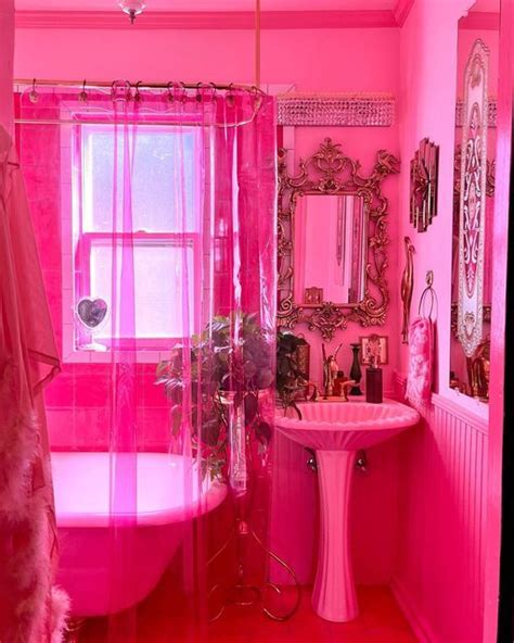 House Of Adora ♡ On Instagram 🦢🎀elevated Barbiecore Bathroom🎀🦢