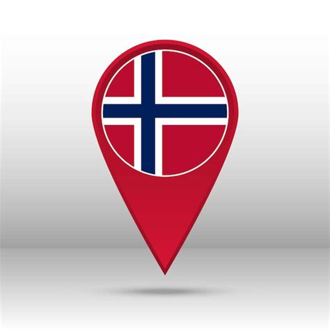 Premium Vector Map Pin Norway Flag Vector