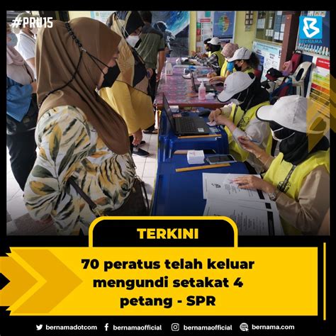 Bernama On Twitter Pru Peratus Telah Keluar Mengundi Setakat