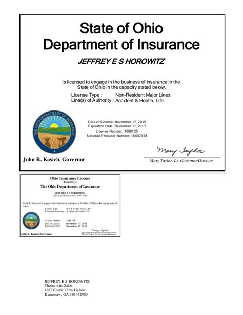 Ohio State Insurance License Lookup Financial Report