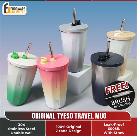 Tyeso Coffee Mug Stainless Steel Insulated Vacuum Tumbler With Straw