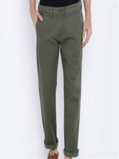 Buy Vans Men Olive Green Chino Trousers Trousers For Men 1817355 Myntra