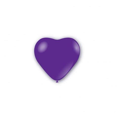 100 Palloncini Pastello Cuore 5 12cm Viola P32 84