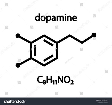 Chemical Formula Dopamine Vector Illustration Stock Vector Royalty