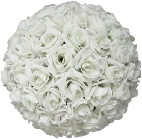 Boule Rose Blanche Artificielle Floranet