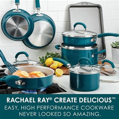 An Advertisement For Rachael Ray S Create Delicious Cookware Including