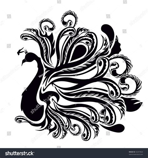 Peacock Stock Vector Illustration 92297824 Shutterstock