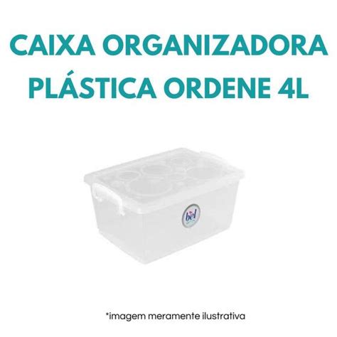 Organizador Plastico Cristal C Trava 4l Ordene Cesta E Cesto