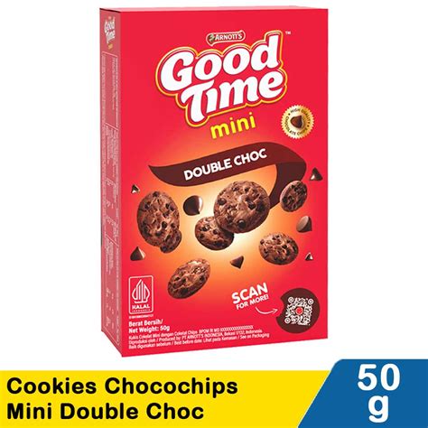 Good Time Cookies Chocochips Mini Double Choc 50G Klik Indomaret