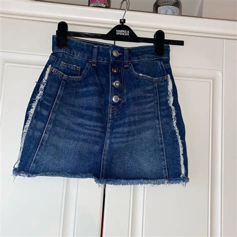 Zara Denim Skirt Size Extra Small Worn Once Zara Depop