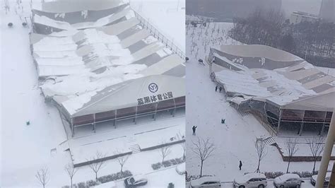 河南信阳一在建体育馆被暴雪压塌 当地：未投入使用，无人员伤亡河南省暴雪人员伤亡新浪新闻