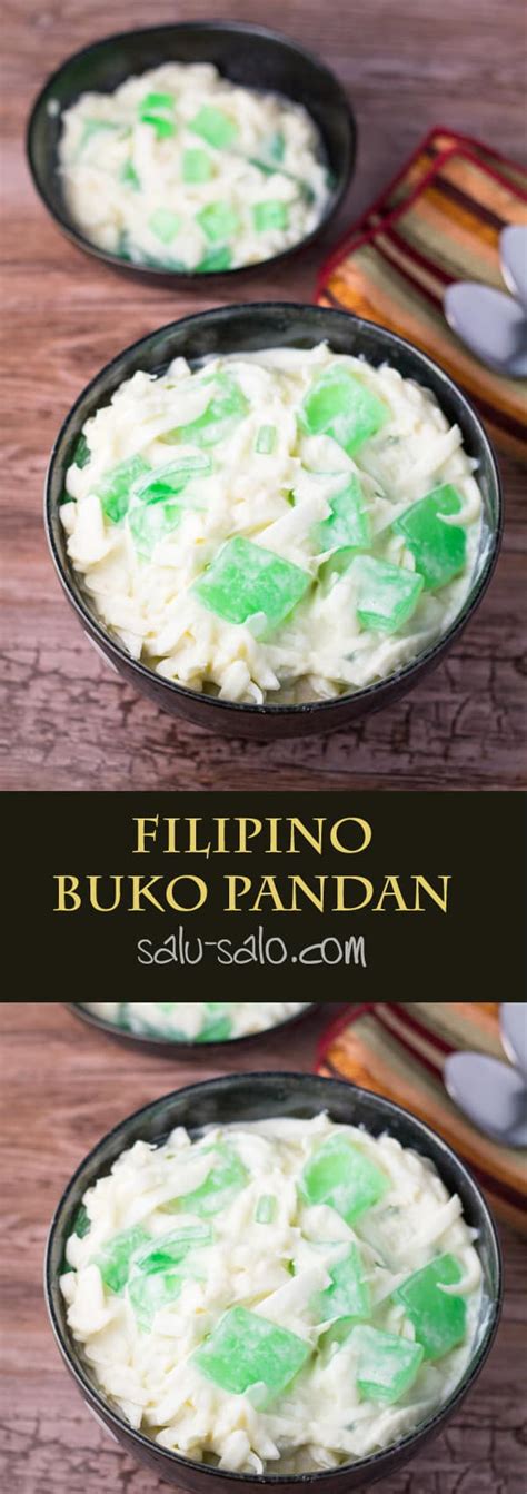 Buko Pandan Salad Filipino Coconut Pandan Dessert Salu Salo Recipes