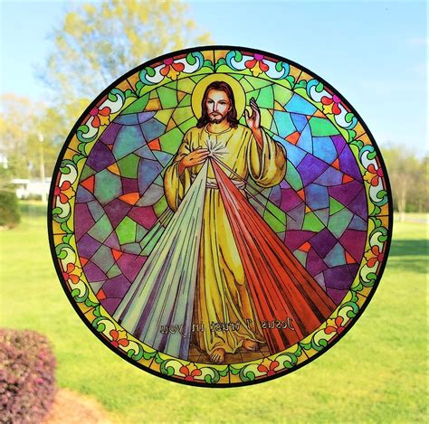 Divine Mercy Window Sticker Discount Catholic Store