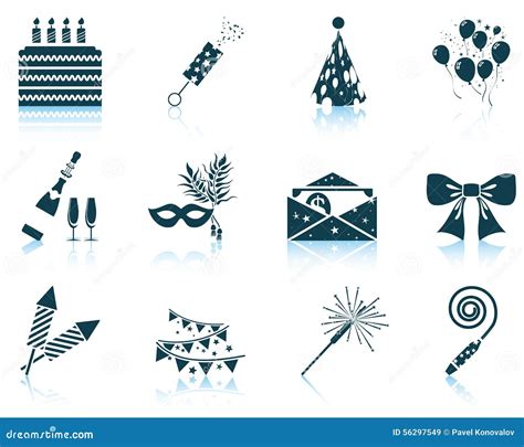 Set Of Celebration Icons Stock Vector Illustration Of Envelop 56297549