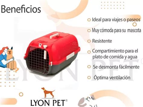 Jaula Transportadora Carrier N Para Perros Y Gatos Avion Color Rojo