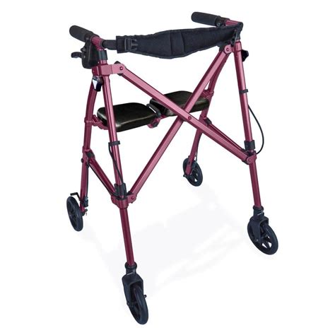 Able Life 4 Wheel Space Saver Folding Travel Walking Aid Walker Rollator In Regal Rose 4250 Rr