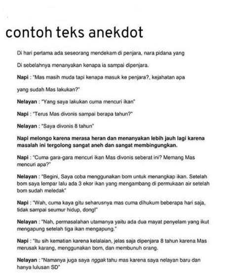 Analisis Struktur Anekdot Dari Teks Di Atas 1 Abstraksi 2 Orientasi 3 Krisis