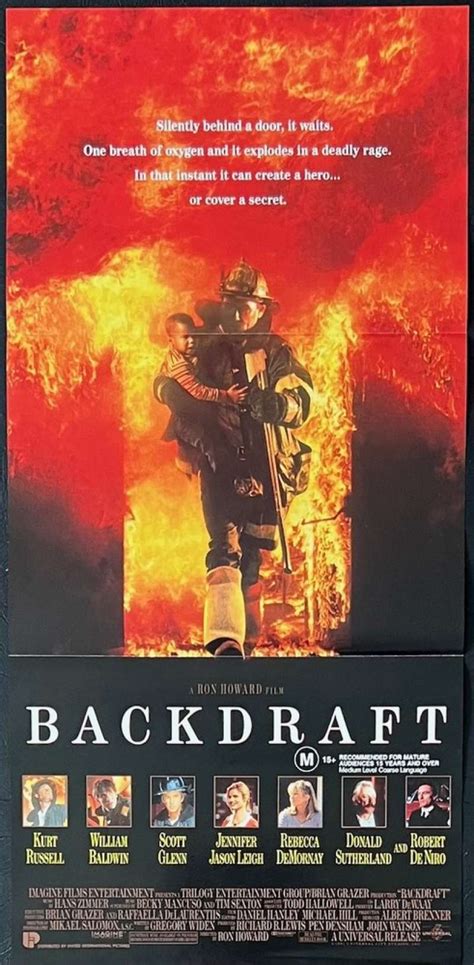 All About Movies - Backdraft Movie Poster Original Daybill 1991 Kurt ...