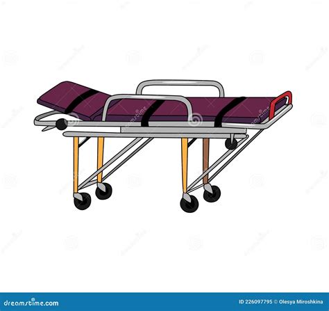 Stretcher Ambulance Bed Vector Illustration 107098266