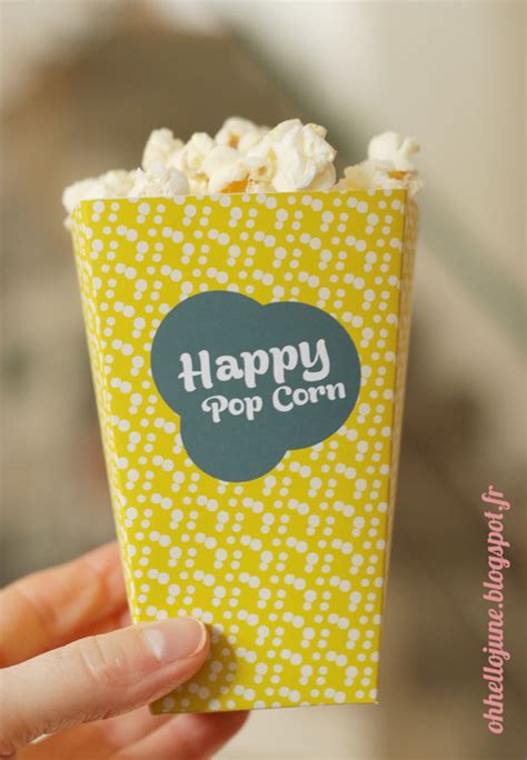 Faire Des Mini Boites Pop Corn Hello June