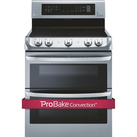 LG ProBake 30-in Glass Top 5 Elements 4.3-cu ft / 3-cu ft Self-cleaning ...