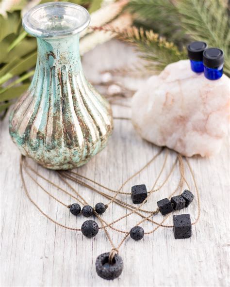 Lava Rock Essential Oil Diffuser Handspun Rope Necklace Etsy