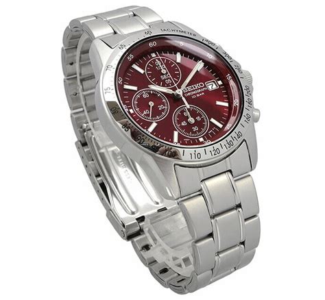 Seiko Spirit Sbtq Chronograph Men S Watch Dial Color Red Limited