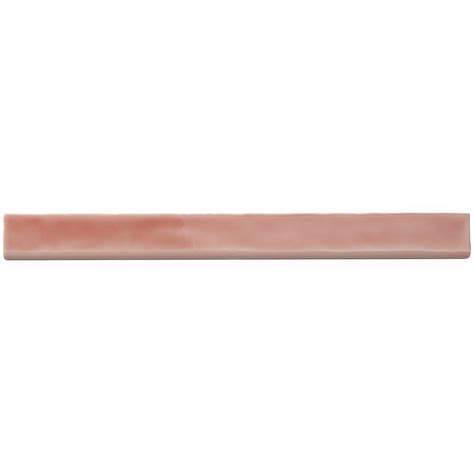 Carolina Coral 2x20 Polished Ceramic Bullnose Tilebar