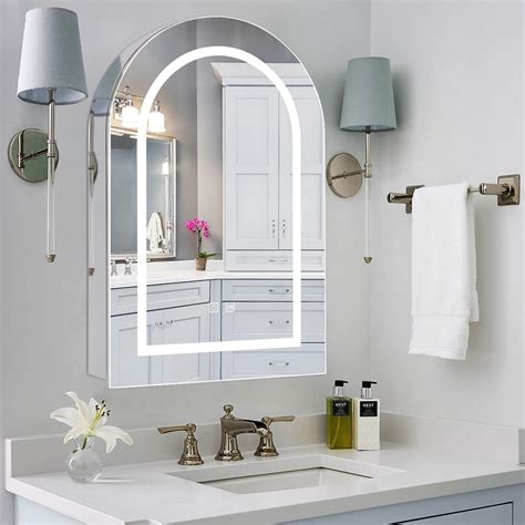 Chende Arched Medicine Cabinet Mirror 20 X30 Lighted Medicine