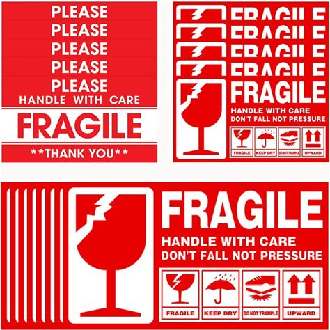 St Ck Aufkleber Sticker Fragile Please Handle With Care Vorsicht