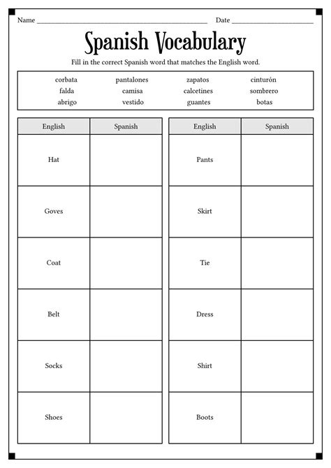 A Personal In Spanish Worksheet Beginner Spanish Worksheets