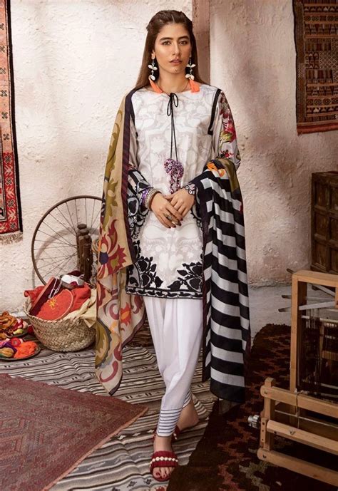 Cross Stitch Winter Printed Embroidered Dresses Pakistani