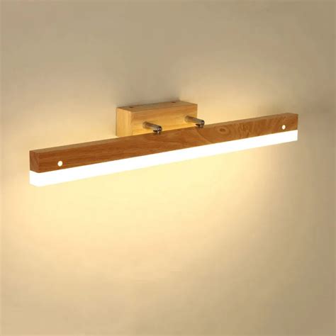 L Mpara De Pared De Madera Maciza N Rdica Luces Led Para Espejo De