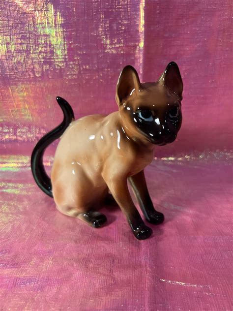 Vintage Siamese Cat Figurine Etsy Australia