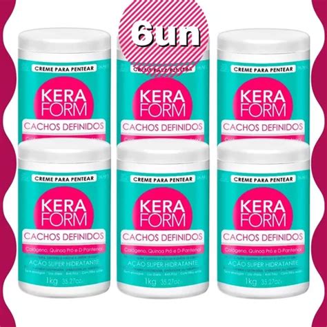 Kit 6 Keraform Hidrata Creme De Pentear Cachos Definidos 1kg Frete grátis