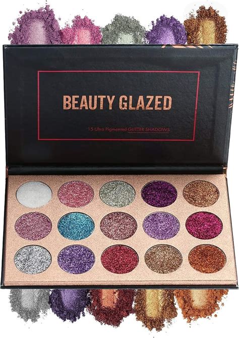 Beauty Glazed Glitter Eyeshadow Palette Colors Shimmer Ultra