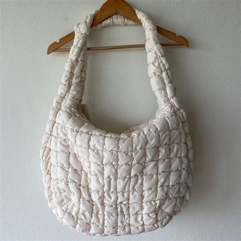 COS Bags New Cos Quilted Oversized Shoulder Bag In Off White Beige