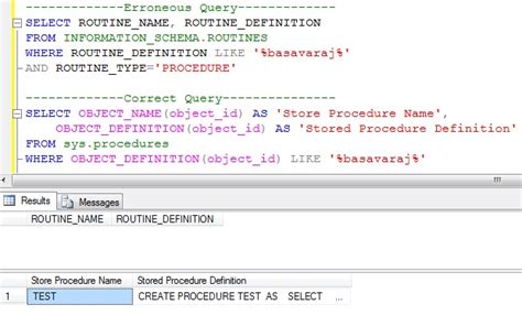 How To Find All The Stored Procedures Having A Given Text In It