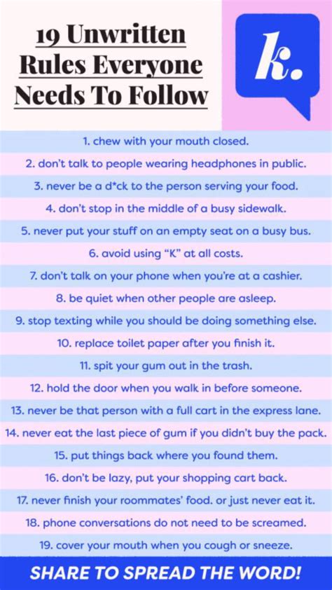 These Are The Unwritten Rules Of Life 9GAG