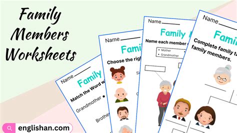 Family Members Worksheets and Exercises with Answers