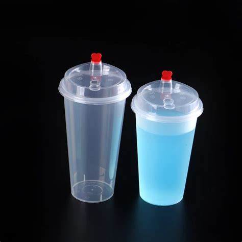 U Shape Transparent Disposable Oz Oz Ml Pet Pp Cup With Lid