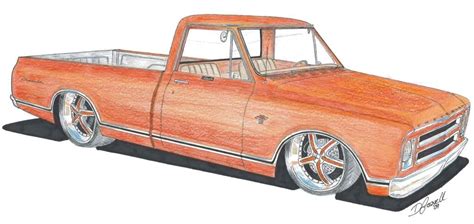 Slick67s Rendering Of His 67 C10 Custom Big Window Lowrider Art