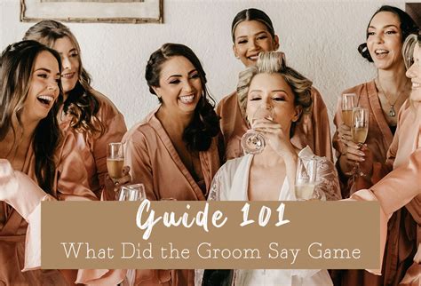 What Did The Groom Say Game Questions Templates