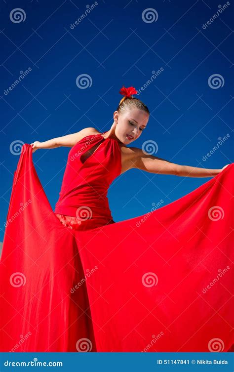 Flamenco Dancer Stock Image Image Of Redhair Fashion 51147841