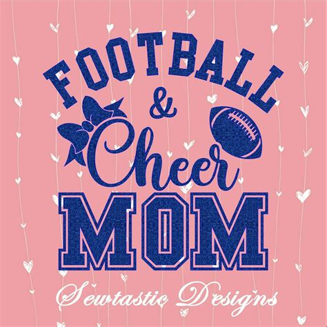 Football And Cheer Mom Svg Football Svg Cheer Svg Cheer Mom Svg Cut