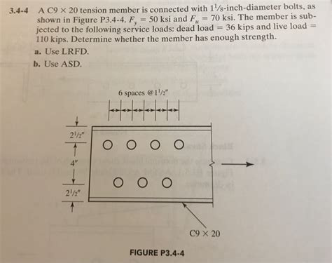 Solved A C Tension Member Is Connected With Chegg