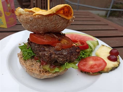 This Burger With Flipped Bun Served In Rotterdam Netherlands Dining